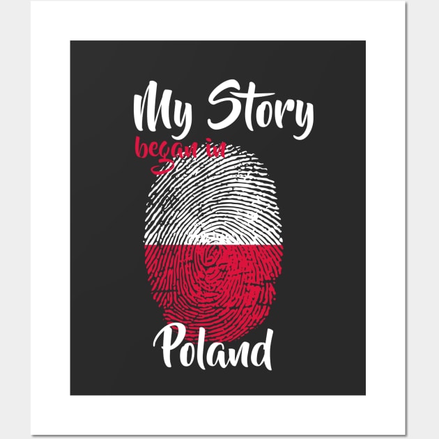 Poland Flag Fingerprint My Story DNA Polish Wall Art by Your Culture & Merch